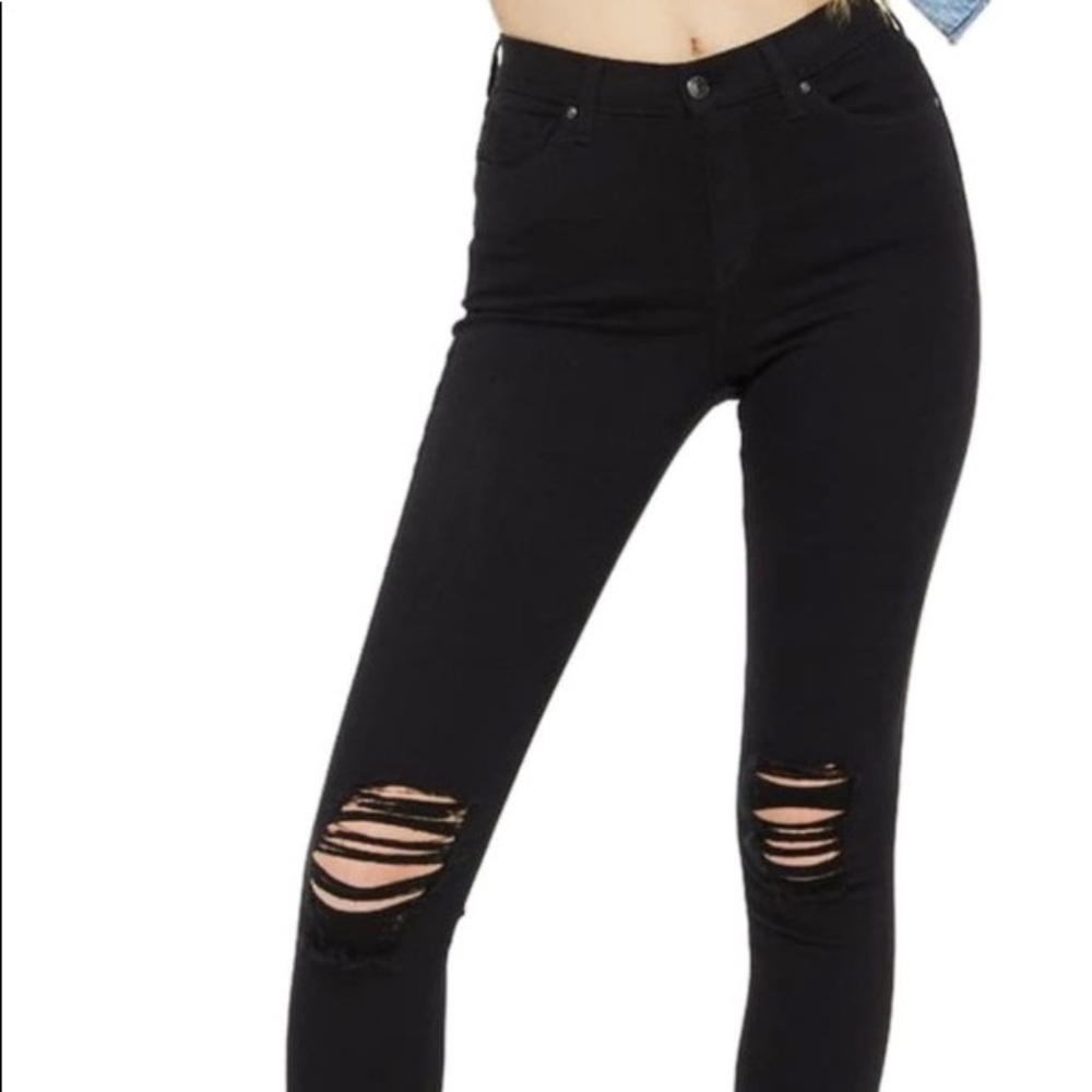 Topshop Jamie High Waisted Ripped Jeans size 25